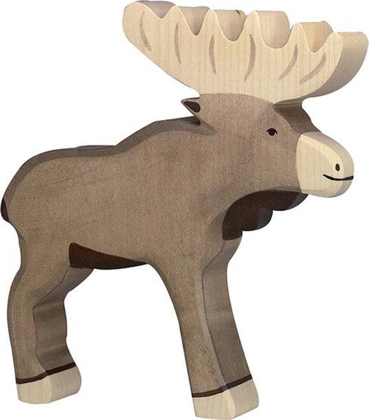 Holztiger wildernis - eland - 19x3x18cm - houten figuur - handgemaakt