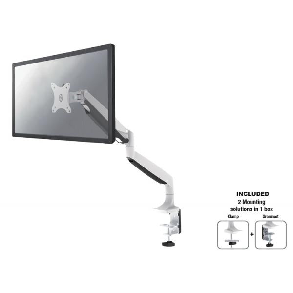 Afbeelding laden in galerijviewer, Neomounts nm-d750white tv monitor full motion desk gas-spring mount, 10-32 , 9 kg, heigh

