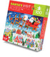 Crocodile creek kerst puzzel 100 stukjes - santa's visit - duurzaam speelgoed.