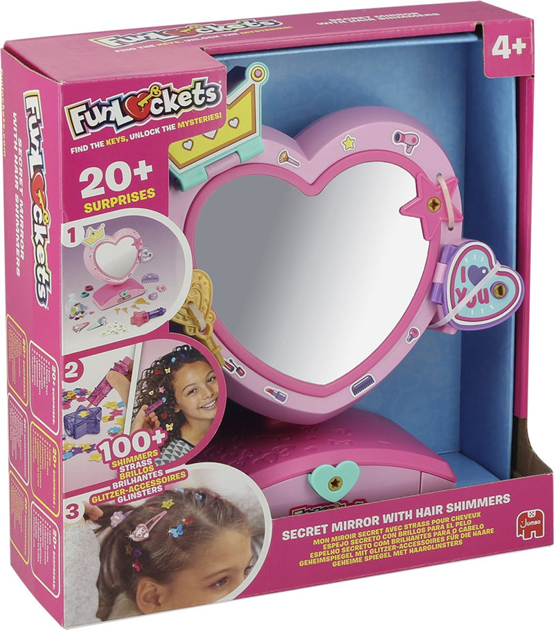 Load image into Gallery viewer, Jumbo funlockets geheime spiegel met haarglinsters
