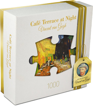 Tucker's fun factory art gallery - caféterras bij nacht café terrace at night - vincent van gogh (1000) - legpuzzels