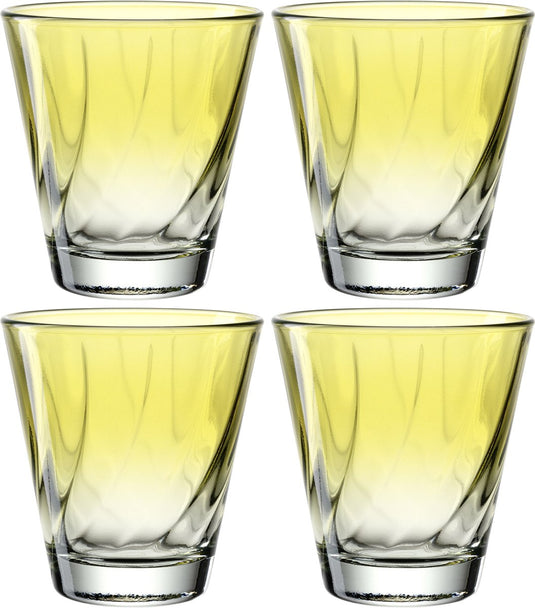 Leonardo twist drinkglas 215ml geel - set 4