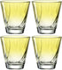 Leonardo twist drinkglas 215ml geel - set 4