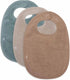 Jollein - baby slab badstof - katoen - met klittenband - slabbetjes - 3 stuks - sea green nougat biscuit