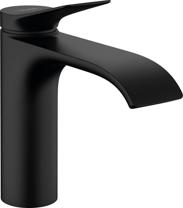 Hansgrohe vivenis ééngreeps wastafelmengkraan 110 met trekwaste mat zwart