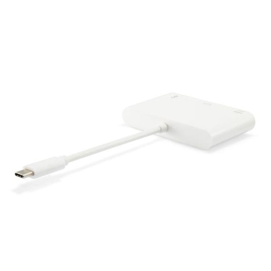 Equip 133462 usb type c to vga female usb a female pd adapter, 1080p, 15cm, white