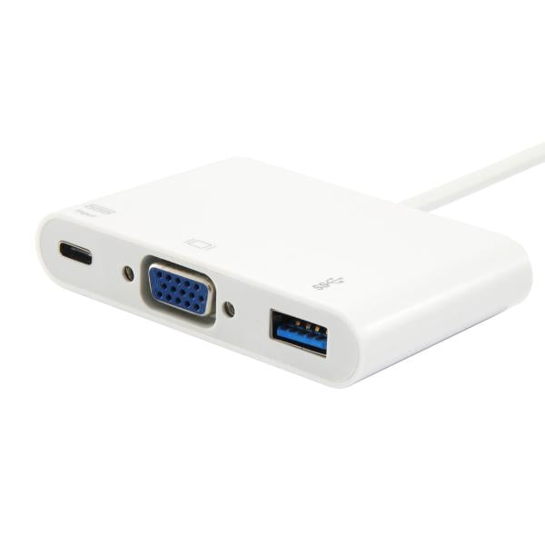 Load image into Gallery viewer, Equip 133462 usb type c to vga female usb a female pd adapter, 1080p, 15cm, white
