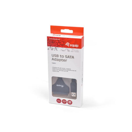 Equip 133471 usb3.0 to sata adapter, male male, 0.5 m, black