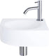 Differnz cleo fonteinset - keramiek - kraan gebogen chroom - 30 x 30 x 10 cm