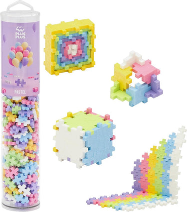 Plus-plus tube pastel 240 delige bouwset - 4187 - bouwspeelgoed - constructiespeelgoed - set met bouwstenen - vanaf 5 jaar