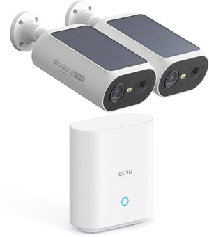 Aosu solarcam p1 se - 2 beveiligingscamera's met 2k resolutie - zonne-energie - 2-weg audio - ai