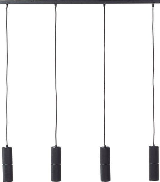 Brilliant marty - hanglamp - 4-lichts - led 4xgu10 - zwart