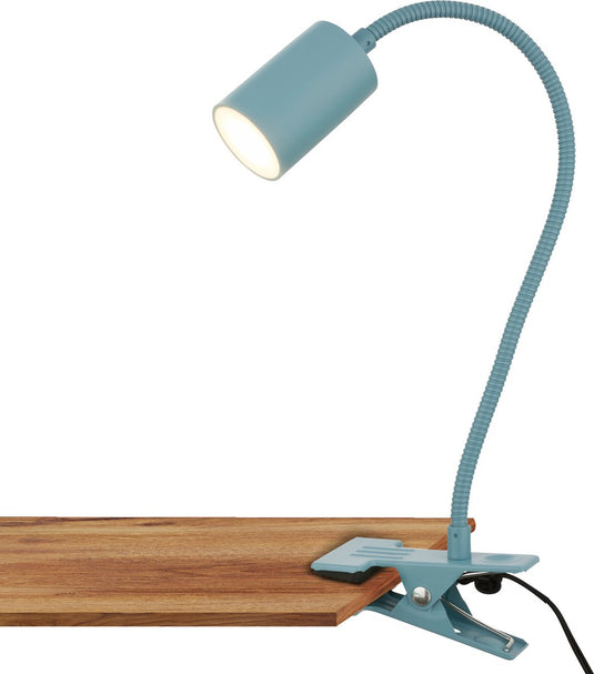 Briloner fleks – bureaulamp – klemlamp – kantelbaar klemmbaar – klemspot met warm wit licht – 3.5w – blauw – 40x10x6cm