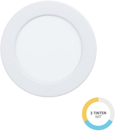 Eglo fueva 6 inbouwspot - badkamer buiten - led - ø 11.9 cm - wit - instelbaar wit licht (warm, neutraal en daglicht)