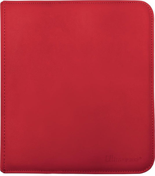 Ultrapro 12-pocket zippered pro-binder red