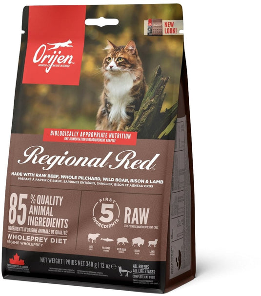 Orijen whole prey regional red cat rund zwijn - kattenvoer - 340 g