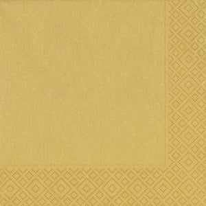 Duni servetten 33x33cm goud