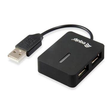Equip 128952, 4-port travel usb hub, usb 2.0, 480 mbit s, plastic, black