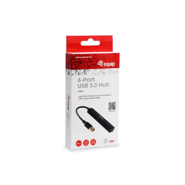 Equip 128953, 4-port usb hub, usb 3.2 gen 1 type-a, 5000 mbit s, black