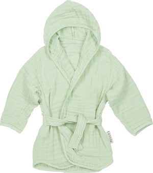 Meyco baby uni badjas - pre-washed hydrofiel - soft green - 74 80