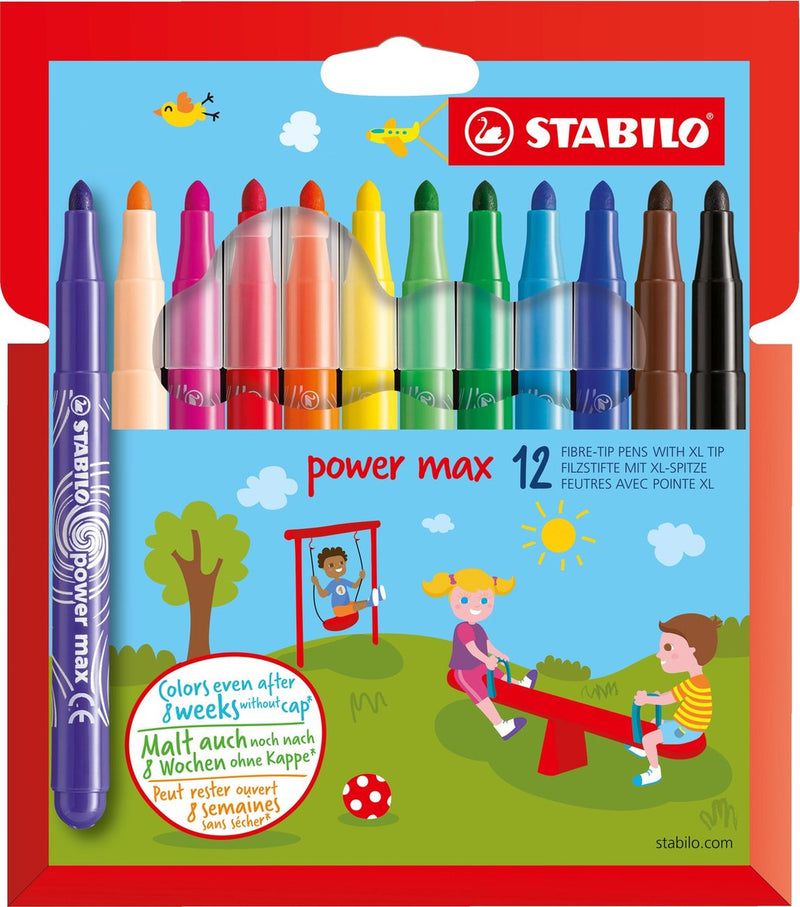 Load image into Gallery viewer, Stabilo power max viltstiften - 12dlg.
