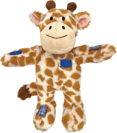 Kong wild knots giraffe | sterk pluche hondenspeelgoed - geel