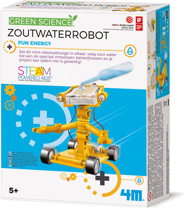4m wetenschap en spel - maak je eigen zoutwater robot - bouwpakket - kidzlabs - green science - 5+