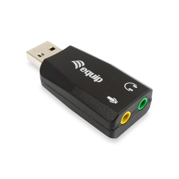 Load image into Gallery viewer, Equip 245320 usb audio adapter, usb type-a, 3.5 mm, 22 mm, 51 mm, 12 mm, black
