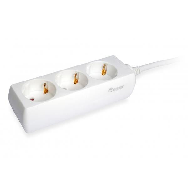 Load image into Gallery viewer, Equip 245550 power strip, 3 ac outlet(s) indoor, type f, type f, 1.5 mm², 1.5 m, white
