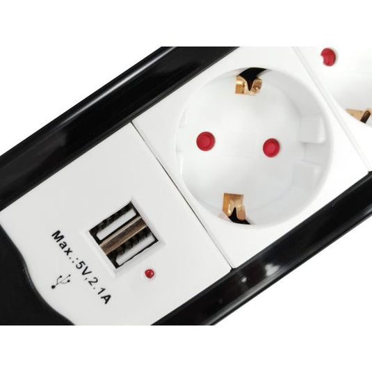 Equip 245553 4-outlet power strip with 2x usb, 4x ac outlet(s) indoor, type f, 1.5 mm², 1.5 m