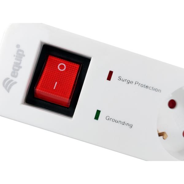 Load image into Gallery viewer, Equip 245554, 5-outlet power strip with 2x usb, 5x ac outlet(s) indoor, type f, 1.5 mm², 1.8 m
