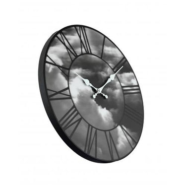 Nextime klok 3037 clouds, ø39 cm, wall, black