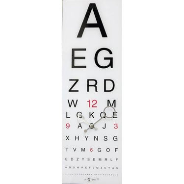 Nextime klok 3067 eyesight, 75x25.4 cm, wall, white black