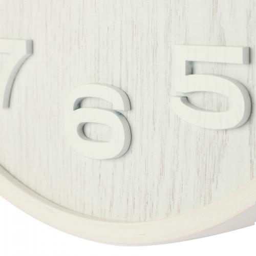 Nextime klok 3096wi wood wood medium, ø35.5 cm,wall, white