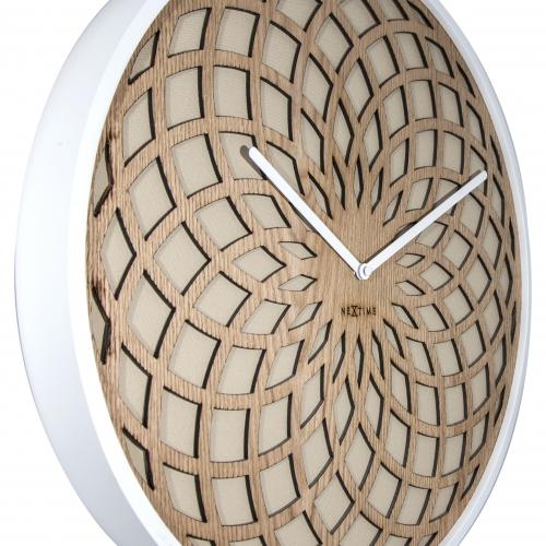 Load image into Gallery viewer, Nextime klok 3150be sun small, ø35 cm, wall, beige
