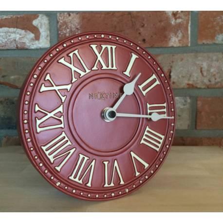 Load image into Gallery viewer, Nextime klok 5187ro london table, ø16 cm, wall, red white
