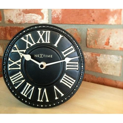 Load image into Gallery viewer, Nextime klok 5187zw london table, ø16 cm, wall, black white
