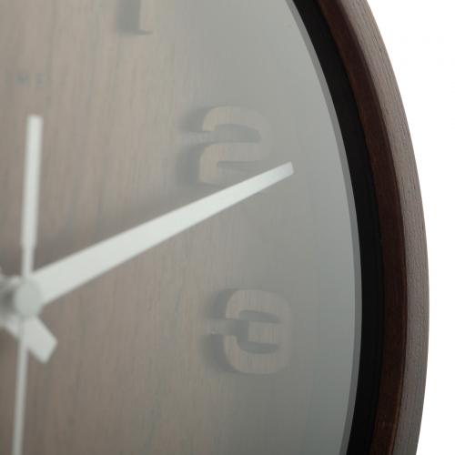 Load image into Gallery viewer, Nextime klok 5192gs wood wood small, 22x20 cm, wall, wood, gray
