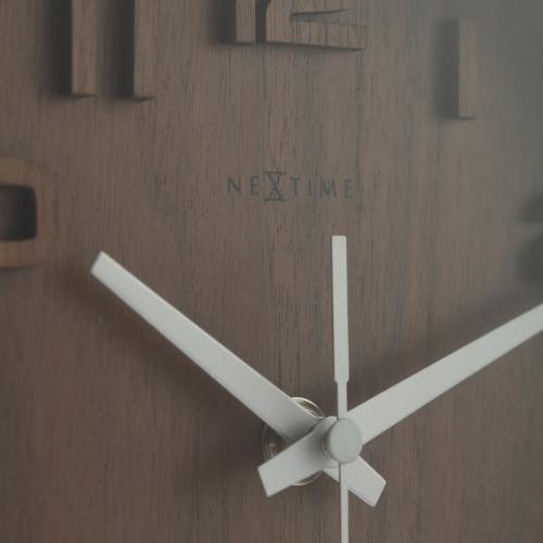Load image into Gallery viewer, Nextime klok 5192gs wood wood small, 22x20 cm, wall, wood, gray

