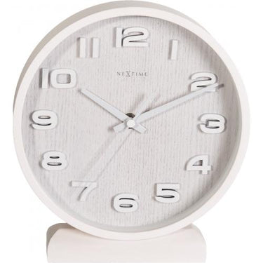 Nextime klok 5192wi wood wood small 22x20 cm, wall, white