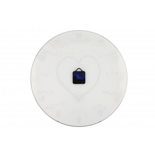 Load image into Gallery viewer, Nextime klok 8030 loving you, ø43 cm, wall, white multi-color
