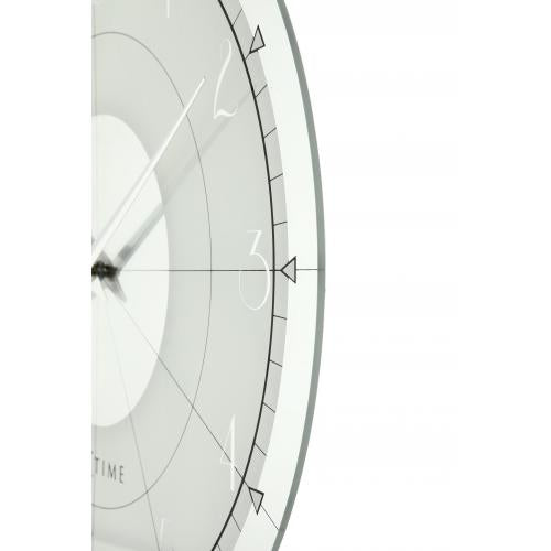 Load image into Gallery viewer, Nextime klok 8125 fancy round, ø43 cm, wall, white silver
