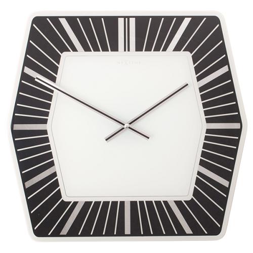 Load image into Gallery viewer, Nextime klok 8128zw hexagon, 43x43 cm, wall, white
