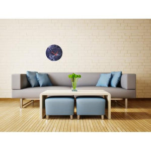 Nextime klok 8147 crash, ø43cm, wall, blue