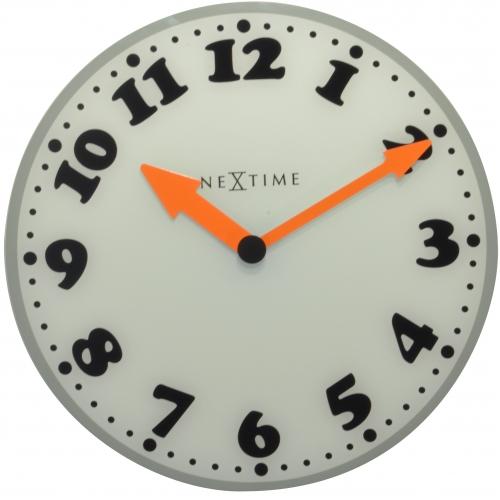 Nextime klok 8152 girl, ø43 cm, wall, white gray black orange