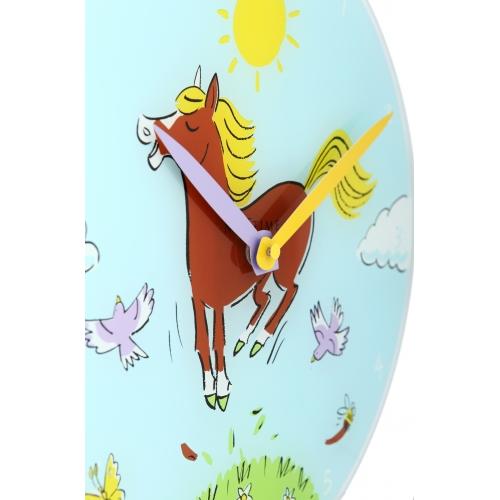 Load image into Gallery viewer, Nextime klok 8812 jump for joy, ø30 cm, wall, blue multi-color
