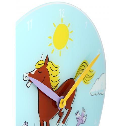 Load image into Gallery viewer, Nextime klok 8812 jump for joy, ø30 cm, wall, blue multi-color

