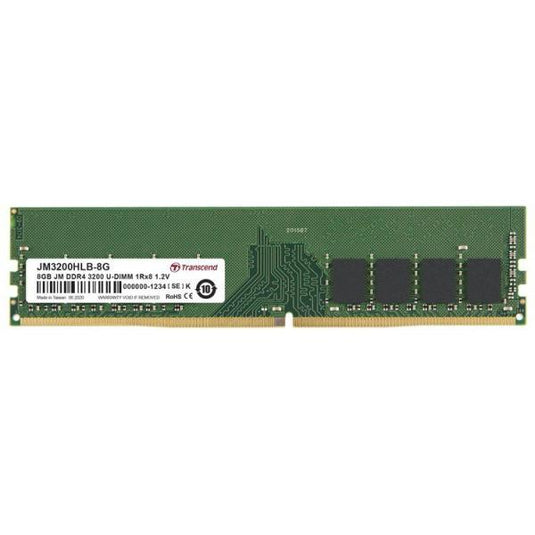 Transcend jm3200hlb-8g jetram, 8gb, u-dimm, ddr4 3200mhz, 1rx8 1gx8, cl22, 1.2v