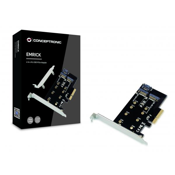 Load image into Gallery viewer, Conceptronic emrick05b m.2 nvme ssd adapter, pcie 3.0, m.2, passive, china, 32 gbit s
