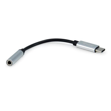 Equip 133474 usb-c to 3.5mm audio dac adapter, usb-c, 3.5 mm, male female, 0.15 m, black, silver